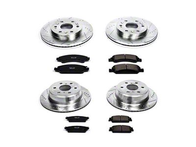 PowerStop Z23 Evolution Sport 6-Lug Brake Rotor and Pad Kit; Front and Rear (07-13 Silverado 1500 w/ Rear Disc Brakes)