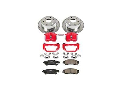 PowerStop Z23 Evolution Sport 6-Lug Brake Rotor, Pad and Caliper Kit; Rear (99-02 Silverado 1500 w/ Single Piston Rear Calipers)