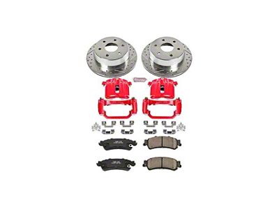 PowerStop Z23 Evolution Sport 6-Lug Brake Rotor, Pad and Caliper Kit; Rear (03-06 Silverado 1500 w/ Single Piston Rear Calipers)