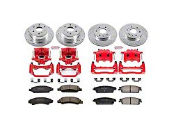 PowerStop Z23 Evolution Sport 6-Lug Brake Rotor, Pad and Caliper Kit; Front and Rear (07-13 Silverado 1500 w/ Rear Disc Brakes)