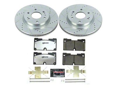 PowerStop Z36 Extreme Truck and Tow 6-Lug Brake Rotor and Pad Kit; Front (19-24 Silverado 1500)