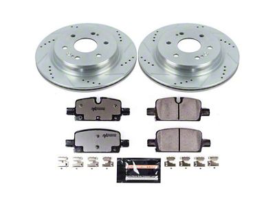 PowerStop Z36 Extreme Truck and Tow 6-Lug Brake Rotor and Pad Kit; Rear (19-24 Silverado 1500)