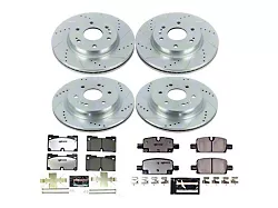 PowerStop Z36 Extreme Truck and Tow 6-Lug Brake Rotor and Pad Kit; Front and Rear (19-24 Silverado 1500)