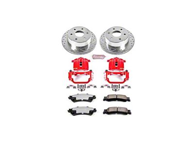 PowerStop Z36 Extreme Truck and Tow 6-Lug Brake Rotor, Pad and Caliper Kit; Rear (99-02 Silverado 1500 w/ Single Piston Rear Calipers)