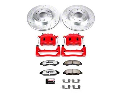 PowerStop Z36 Extreme Truck and Tow 6-Lug Brake Rotor, Pad and Caliper Kit; Front (07-18 Silverado 1500)