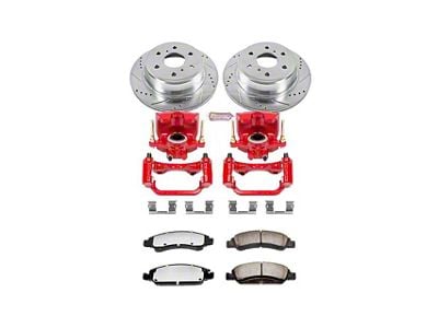 PowerStop Z36 Extreme Truck and Tow 6-Lug Brake Rotor, Pad and Caliper Kit; Rear (14-18 Silverado 1500)