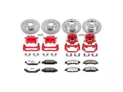 PowerStop Z36 Extreme Truck and Tow 6-Lug Brake Rotor, Pad and Caliper Kit; Front and Rear (14-18 Silverado 1500)