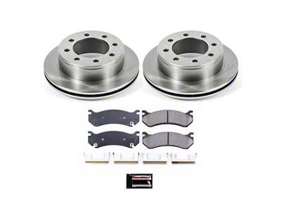 PowerStop OE Replacement 8-Lug Brake Rotor and Pad Kit; Rear (01-10 Silverado 2500 HD)
