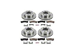PowerStop OE Replacement 8-Lug Brake Rotor and Pad Kit; Front and Rear (01-10 Silverado 2500 HD)