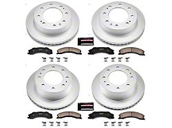 PowerStop Z17 Evolution Plus 8-Lug Brake Rotor and Pad Kit; Front and Rear (2011 Silverado 2500 HD)