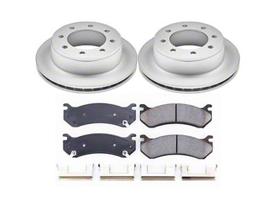 PowerStop Z17 Evolution Plus 8-Lug Brake Rotor and Pad Kit; Rear (04-10 Silverado 3500 HD SRW)