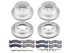 PowerStop Z17 Evolution Plus 8-Lug Brake Rotor and Pad Kit; Front and Rear (01-10 Silverado 3500 HD DRW)
