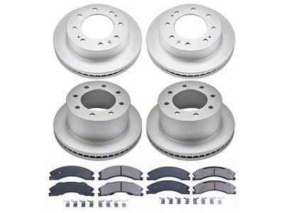 PowerStop Z17 Evolution Plus 8-Lug Brake Rotor and Pad Kit; Front and Rear (12-19 Silverado 3500 HD DRW)