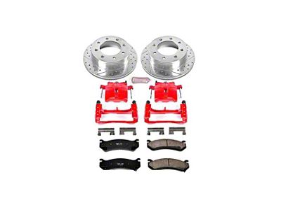 PowerStop Z23 Evolution Sport 8-Lug Brake Rotor, Pad and Caliper Kit; Rear (04-10 Silverado 3500 HD SRW)