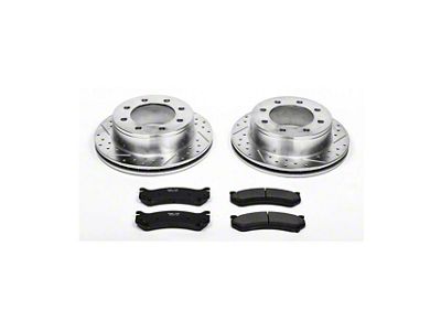 PowerStop Z23 Evolution Sport 8-Lug Brake Rotor and Pad Kit; Rear (04-10 Silverado 3500 HD SRW)