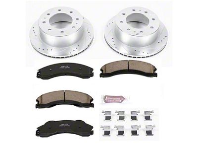 PowerStop Z23 Evolution Sport 8-Lug Brake Rotor and Pad Kit; Rear (11-19 Silverado 3500 HD SRW)