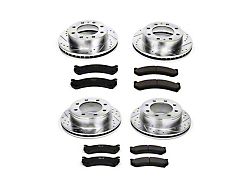 PowerStop Z23 Evolution Sport 8-Lug Brake Rotor and Pad Kit; Front and Rear (04-10 Silverado 3500 HD SRW)