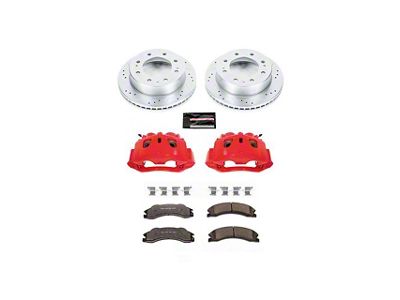 PowerStop Z36 Extreme Truck and Tow 8-Lug Brake Rotor, Pad and Caliper Kit; Front (2011 Silverado 3500 HD)