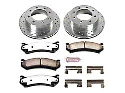 PowerStop Z36 Extreme Truck and Tow 8-Lug Brake Rotor and Pad Kit; Rear (04-10 Silverado 3500 HD SRW)