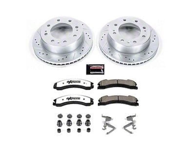 PowerStop Z36 Extreme Truck and Tow 8-Lug Brake Rotor and Pad Kit; Front (12-19 Silverado 3500 HD)
