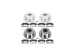 PowerStop Z36 Extreme Truck and Tow 8-Lug Brake Rotor and Pad Kit; Front and Rear (2011 Silverado 3500 HD DRW)