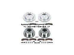 PowerStop Z36 Extreme Truck and Tow 8-Lug Brake Rotor and Pad Kit; Front and Rear (12-19 Silverado 3500 HD DRW)
