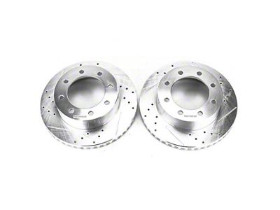 PowerStop Evolution Cross-Drilled and Slotted 8-Lug Rotors; Front Pair (11-12 4WD F-250 Super Duty)