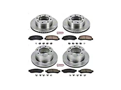 PowerStop OE Replacement 8-Lug Brake Rotor and Pad Kit; Front and Rear (2011 4WD F-250 Super Duty)