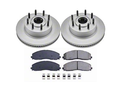 PowerStop Z17 Evolution Plus 8-Lug Brake Rotor and Pad Kit; Front (13-22 2WD F-250 Super Duty)