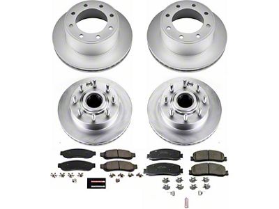 PowerStop Z17 Evolution Plus 8-Lug Brake Rotor and Pad Kit; Front and Rear (2012 2WD F-250 Super Duty)