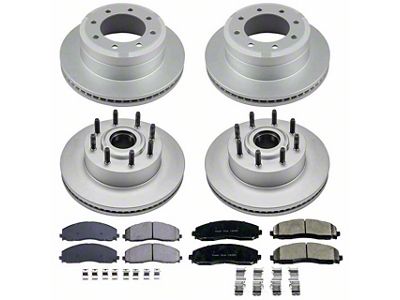 PowerStop Z17 Evolution Plus 8-Lug Brake Rotor and Pad Kit; Front and Rear (13-22 2WD F-250 Super Duty)