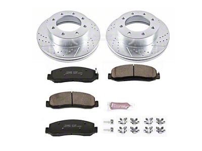 PowerStop Z23 Evolution Sport 8-Lug Brake Rotor and Pad Kit; Front (2011 4WD F-250 Super Duty)