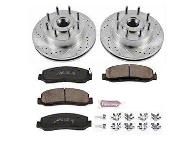 PowerStop Z23 Evolution Sport 8-Lug Brake Rotor and Pad Kit; Front (2011 2WD F-250 Super Duty)