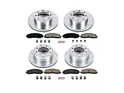 PowerStop Z23 Evolution Sport 8-Lug Brake Rotor and Pad Kit; Front and Rear (13-22 4WD F-250 Super Duty)