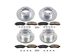 PowerStop Z23 Evolution Sport 8-Lug Brake Rotor and Pad Kit; Front and Rear (2012 4WD F-250 Super Duty)