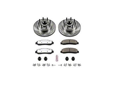 PowerStop Z36 Extreme Truck and Tow 8-Lug Brake Rotor and Pad Kit; Front (12-22 2WD F-250 Super Duty)