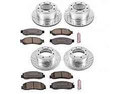 PowerStop Z36 Extreme Truck and Tow 8-Lug Brake Rotor and Pad Kit; Front and Rear (2011 4WD F-250 Super Duty)