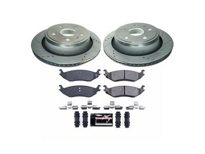 PowerStop Z23 Evolution Sport Brake Rotor and Pad Kit; Rear (02-18 RAM 1500)