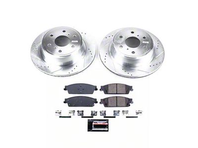 PowerStop Z23 Evolution Sport 6-Lug Brake Rotor and Pad Kit; Rear (14-18 Sierra 1500)