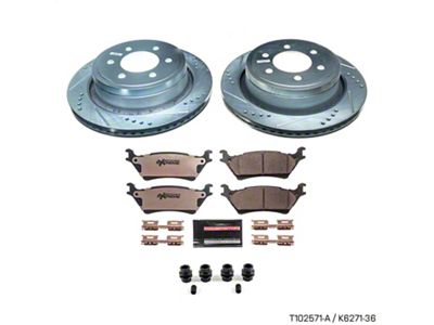 PowerStop Z36 Extreme Truck and Tow 6-Lug Brake Rotor and Pad Kit; Rear (04-20 2WD/4WD F-150)