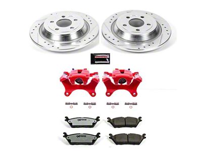 PowerStop Z36 Extreme Truck and Tow 6-Lug Brake Rotor, Pad and Caliper Kit; Rear (15-17 F-150 w/ Electric Parking Brake)