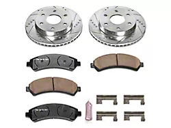 PowerStop Z36 Extreme Truck and Tow 6-Lug Brake Rotor and Pad Kit; Front (99-06 Silverado 1500 w/ Rear Piston Calipers)