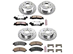 PowerStop Z36 Extreme Truck and Tow 6-Lug Brake Rotor and Pad Kit; Front and Rear (99-06 Silverado 1500 w/ Single Piston Rear Calipers)
