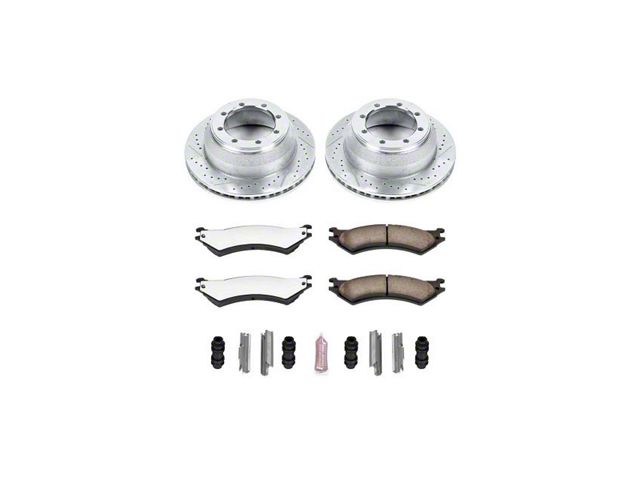 PowerStop Z36 Extreme Truck and Tow 8-Lug Brake Rotor and Pad Kit; Rear (00-03 2WD F-150)