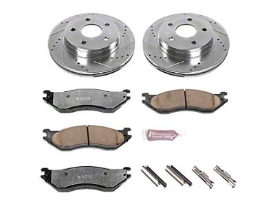 PowerStop Z36 Extreme Truck and Tow Brake Rotor and Pad Kit; Front (02-18 RAM 1500)