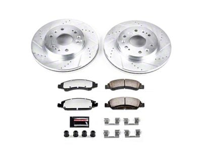 PowerStop Z36 Extreme Truck and Tow 6-Lug Brake Rotor and Pad Kit; Front (07-18 Silverado 1500)