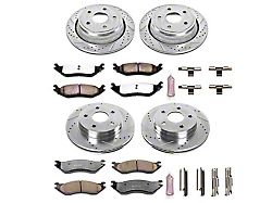 PowerStop Z36 Extreme Truck and Tow 5-Lug Brake Rotor and Pad Kit; Front and Rear (06-18 RAM 1500, Excluding SRT-10 & Mega Cab)