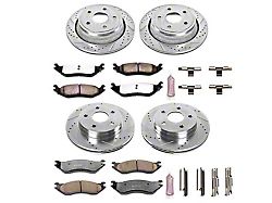 PowerStop Z36 Extreme Truck and Tow 5-Lug Brake Rotor and Pad Kit; Front and Rear (02-18 RAM 1500, Excluding 05-06 SRT-10)