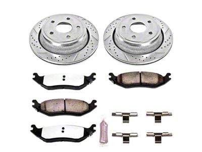 PowerStop Z36 Extreme Truck and Tow Brake Rotor and Pad Kit; Rear (02-18 RAM 1500)