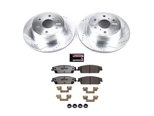 PowerStop Z36 Extreme Truck and Tow 6-Lug Brake Rotor and Pad Kit; Rear (07-13 Silverado 1500 w/ Rear Disc Brakes)